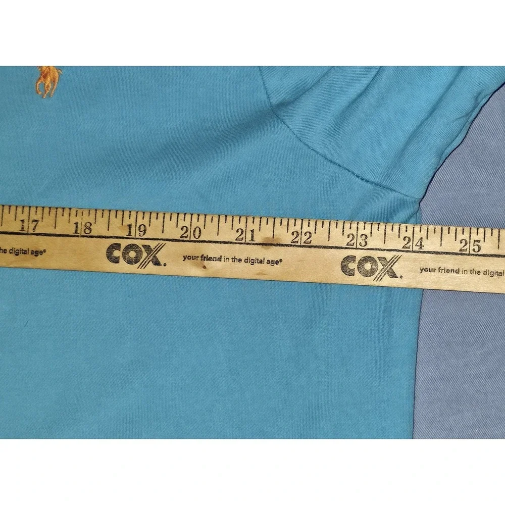 Polo Ralph Lauren Polo Shirt Mens XL Teal‎ Short Sleeve Gold Pony Logo